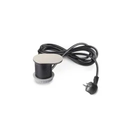 Električna utičnica VERTIKAL FAT 1x230V + 2xUSB A+C SCHUKO / Nehrđajući čelik