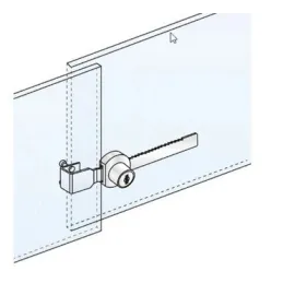 Brava za klizna staklena vrata / Nikl