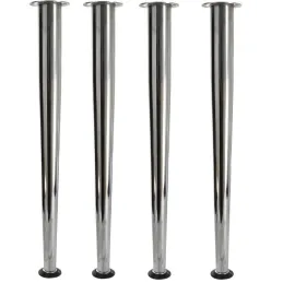 Set od 4 komada stolnih nogu STAR / Sjajni krom