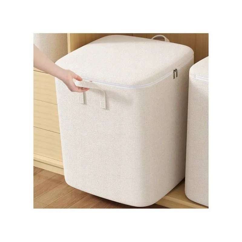 Košara za rublje MOET 150L s patentnim zatvaračem / Krem