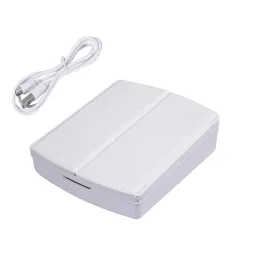 Kozmetičko ogledalo s LED svjetlom i organizatorom MIRACLE / Bijela