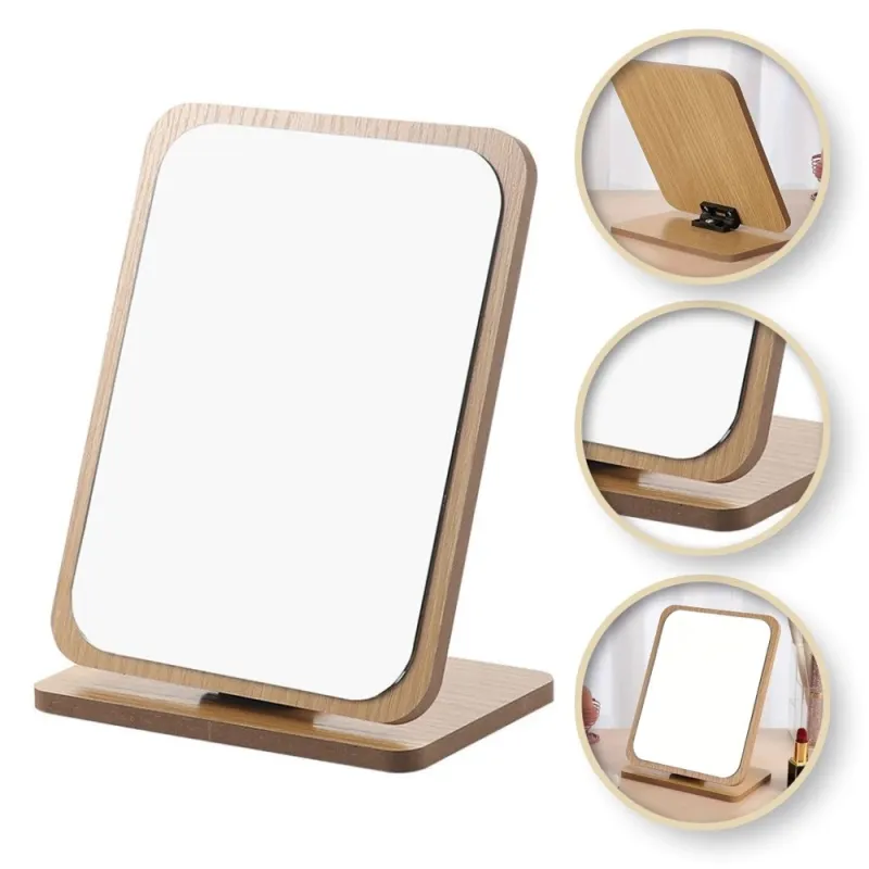 Kozmetičko ogledalo EPIC / Prirodno drvo