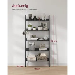 Polični regal REGALO BIG 1700 / Crno drvo