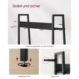 Polični regal REGALO BIG 1700 / Crno drvo