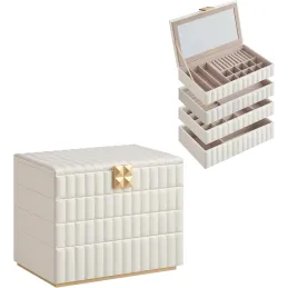 Dizajnerska kutija za nakit BUGATI MAXI / Bijelo-zlatna