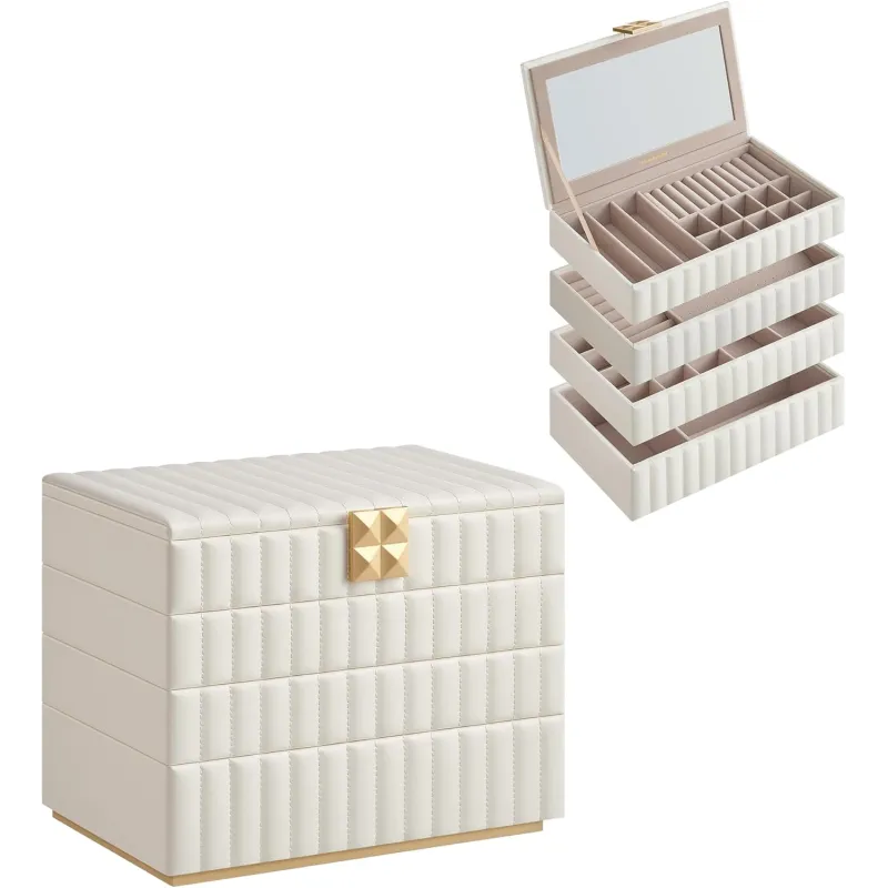 Dizajnerska kutija za nakit BUGATI MAXI / Bijelo-zlatna