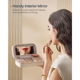 Putna dizajnerska kutijica za nakit BUGATI Mini / Bijelo-zlatna