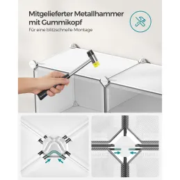 6-dijelna kutija za pohranu obuće MODULAR FASHION / Bijela