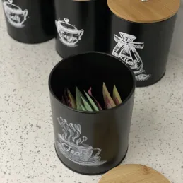 Set od 4 kuhinjskih posuda ALTERO / Crna mat