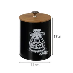 Set od 4 kuhinjskih posuda ALTERO / Crna mat