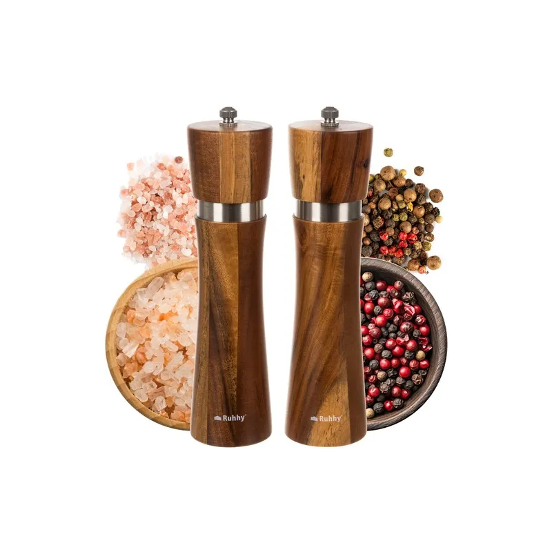 Set od 2 komada keramičkih mlina za sol i papar / Mahagon