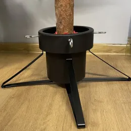Stalak za božićno drvce ELENOR / Crna mat