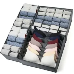 4-dijelni set kutija za pohranu za ormar ALAMO / Siva