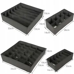 4-dijelni set kutija za pohranu za ormar ALAMO / Siva