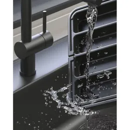 Podesiva ladica za pribor UNIOS 280 - 450 mm / Crna mat