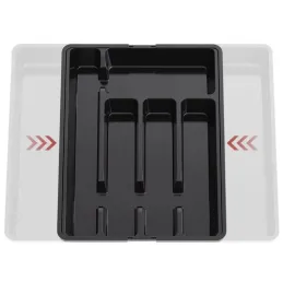 Podesiva ladica za pribor UNIOS 280 - 450 mm / Crna mat