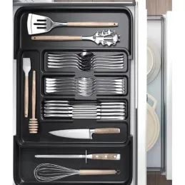 Podesiva ladica za pribor UNIOS 280 - 450 mm / Crna mat