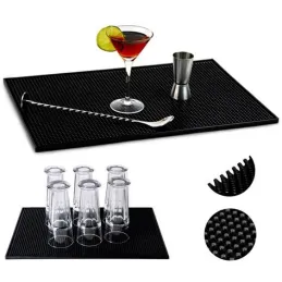 Barová podložka za posuđe / Crna