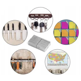 Set od 10 komada visoko-opterećujućih zidnih magneta QUADRA / Krom