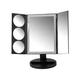 Kozmetičko ogledalo s LED svjetlom ABSOLUNO / Crna mat