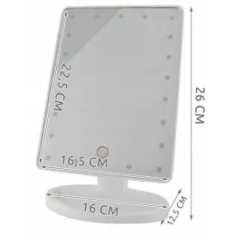 Kozmetičko ogledalo s LED svjetlom MIRAGE / Bijela