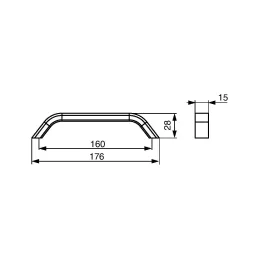 Ručka ZANAR / Bijela mat
