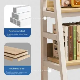 Polica za odlaganje iznad stola REGALO TABLE / Bijela - svijetlo drvo