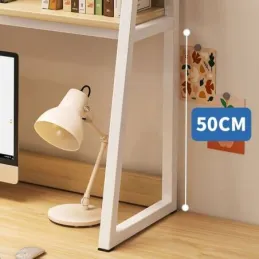 Polica za odlaganje iznad stola REGALO TABLE / Bijela - svijetlo drvo