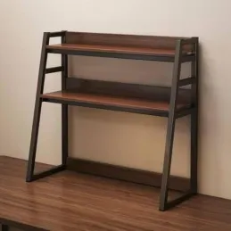 Polica za odlaganje iznad stola REGALO TABLE / Crna - tamno drvo