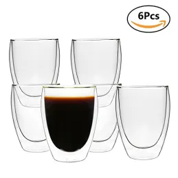 Set 6 kom termo čaša za kavu i napitke VIVALTO 325 ml / Prozirno