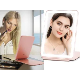 Kozmetičko ogledalo s LED svjetlom LEXIA / Ružičasta