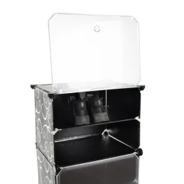 3-dijelna kutija za pohranu cipela MODULAR FASHION / Crna