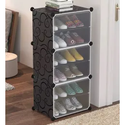 3-dijelna kutija za pohranu cipela MODULAR FASHION / Crna