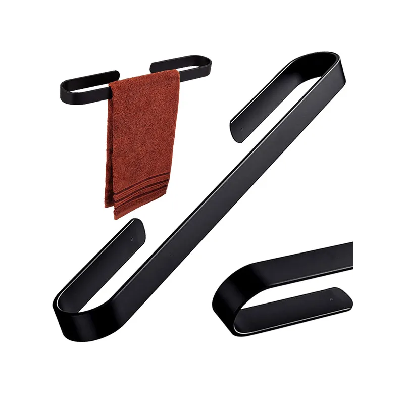 Vješalica za ručnike za zid LUGADO / Crna mat