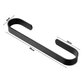 Vješalica za ručnike za zid LUGADO / Crna mat