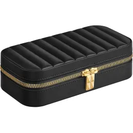 Putna dizajnerska kutijica za nakit BUGATI Mini / Crno-zlatna