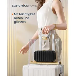 Putna dizajnerska kutijica za nakit BUGATI Mini / Crno-zlatna