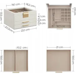 Dizajnerska kutija za nakit SWAN XL / Bijela