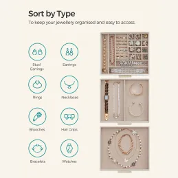 Dizajnerska kutija za nakit SWAN XL / Bijela