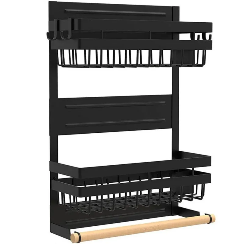 Magnetna polica za hladnjak LURA / Crna mat