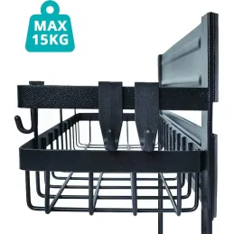 Magnetna polica za hladnjak LURA / Crna mat