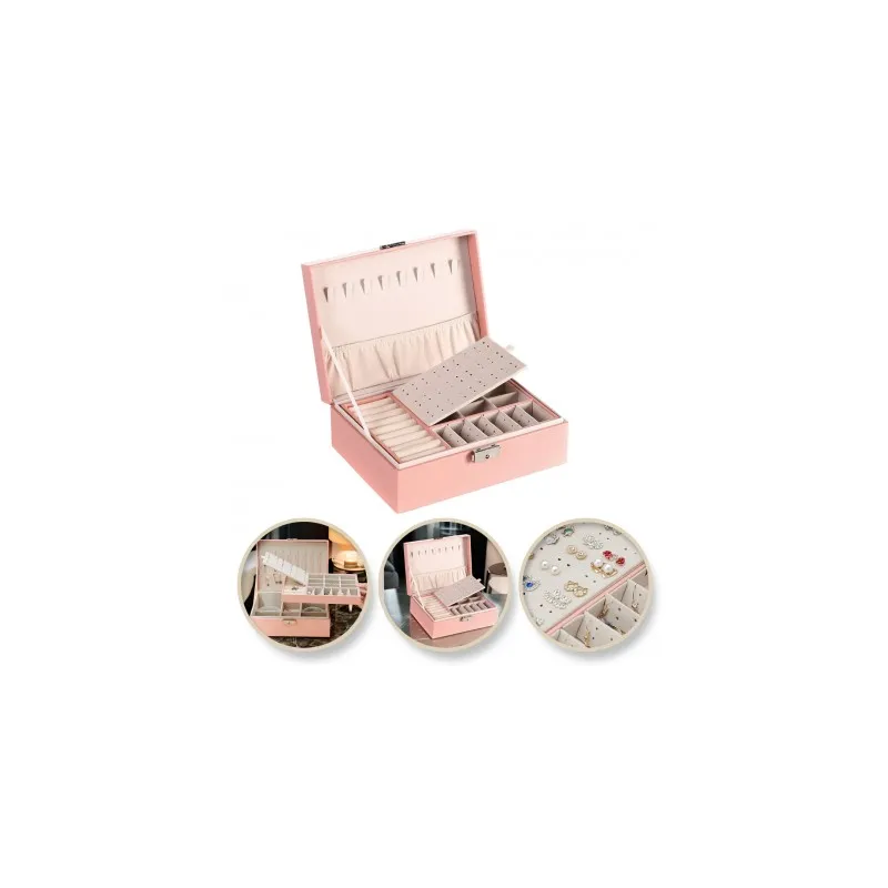 Elegantna kutija za nakit SELIA / Ružičasta
