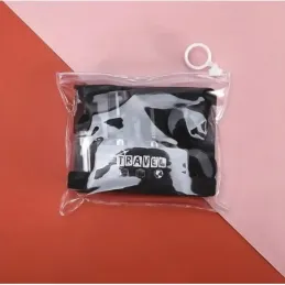 Putni set posudica i bočica za kozmetiku HOLIDAY / Crni