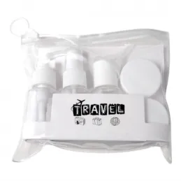 Putni set posudica i bočica za kozmetiku HOLIDAY / Bijela