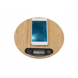 Kuhinjska vaga s LCD zaslonom 5kg OVAL / Bambusovo drvo