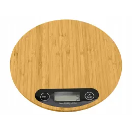 Kuhinjska vaga s LCD zaslonom 5kg OVAL / Bambusovo drvo
