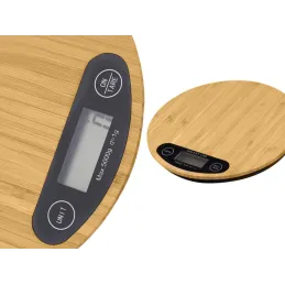 Kuhinjska vaga s LCD zaslonom 5kg OVAL / Bambusovo drvo