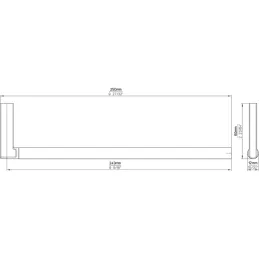 Vješalica za zid za vješalice OVIDA / Crna mat