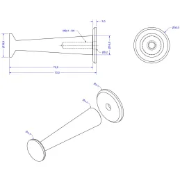 Vješalica MEDELLOT MAXI / Crna strukturirana