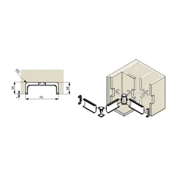 Profil ručke za vrata GOLIAN - C / Nehrđajući čelik